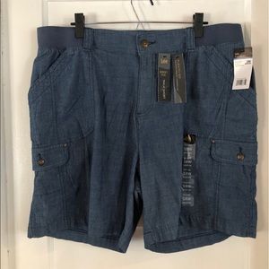 Lee 18W Walk Short Mid Rise Flex-To-Go NWT Blue